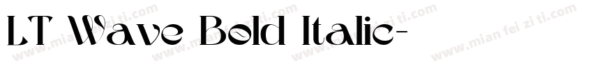 LT Wave Bold Italic字体转换